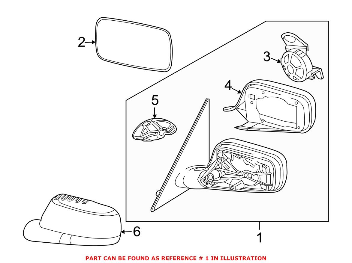 BMW Door Mirror - Front Driver Side 51167190179